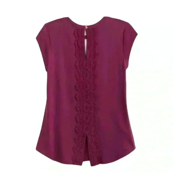 Daniel Rainn Purple Crochet Top From Stitch Fix Size Large - Picture 3 of 9